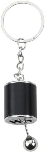 LeanToys Brelok Metalowy Do Kluczy Skrzynia Biegów Ruchoma Czarny 4