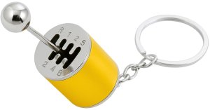 LeanToys Brelok Metalowy Do Kluczy Skrzynia Biegów Ruchoma Złoty 2