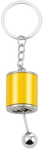 LeanToys Brelok Metalowy Do Kluczy Skrzynia Biegów Ruchoma Złoty 3
