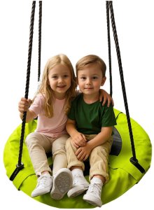 Huśtawka Lean Sport Huśtawka Ogrodowa Bocianie Gniazdo Dla Dzieci Zielona 60cm 3