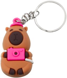 LeanToys Brelok Zawieszka Kapibara Z Żółwiem Aparatem W Wannie Kółko Mix 3