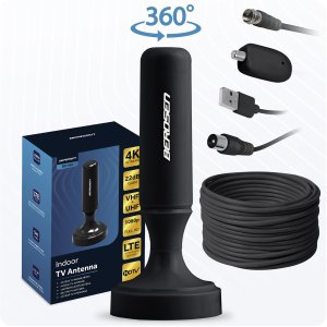 Antena RTV Berdsen Antena wewnętrzna 360 stopni TV ultra HD 4K BD-956 czarna 2