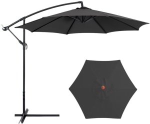 Lean Parasol Ogrodowy Boczny Z Regulacją Pochyłu Pokrowiec 350 x 250cm Antracyt 2