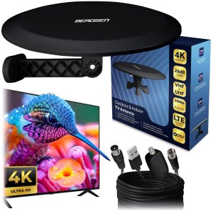 Antena RTV Berdsen Antena wewnętrzna zewnętrzna TV ultra HD 4K BD-955 czarna 11