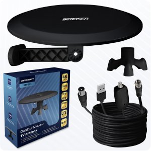 Antena RTV Berdsen Antena wewnętrzna zewnętrzna TV ultra HD 4K BD-955 czarna 2