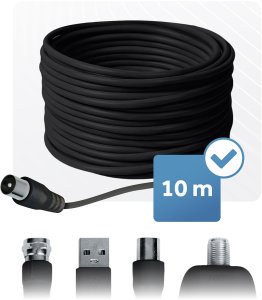 Antena RTV Berdsen Antena wewnętrzna zewnętrzna TV ultra HD 4K BD-955 czarna 3