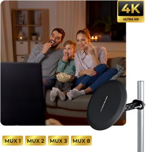 Antena RTV Berdsen Antena wewnętrzna zewnętrzna TV ultra HD 4K BD-955 czarna 8