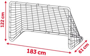 Neo-Sport Bramka do piłki nożnej 183 x 122 x 61cm NS-492 czarna 3