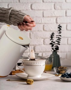 Czajnik Bauerkraft Czajnik elektryczny bezprzewodowy turystyczny 1500 W 1.2 l obrotowy biały 8