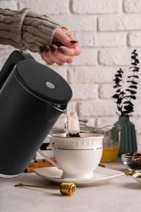 Czajnik Bauerkraft Czajnik elektryczny bezprzewodowy turystyczny 1500 W 1.7 l obrotowy czarny 7