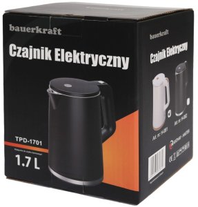 Czajnik Bauerkraft Czajnik elektryczny bezprzewodowy turystyczny 1500 W 1.7 l obrotowy czarny 9