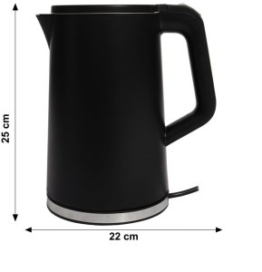 Czajnik Bauerkraft Czajnik elektryczny bezprzewodowy turystyczny 1500 W 1.7 l obrotowy czarny 10