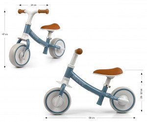 Rowerek biegowy Milly Mally Milly Mally Rowerek Biegowy Skippy Blue 12