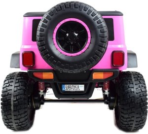 Super-Toys OLBRZYMI JEEP NA AKUMULATOR SPEED, SUPER RÓŻ, MIĘKKIE KOŁA, SIEDZENIE, APLIKACJA/DLS-X15A 2