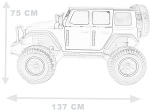 Super-Toys OLBRZYMI JEEP NA AKUMULATOR SPEED, SUPER RÓŻ, MIĘKKIE KOŁA, SIEDZENIE, APLIKACJA/DLS-X15A 26