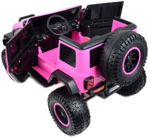 Super-Toys OLBRZYMI JEEP NA AKUMULATOR SPEED, SUPER RÓŻ, MIĘKKIE KOŁA, SIEDZENIE, APLIKACJA/DLS-X15A 29