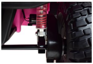 Super-Toys OLBRZYMI JEEP NA AKUMULATOR SPEED, SUPER RÓŻ, MIĘKKIE KOŁA, SIEDZENIE, APLIKACJA/DLS-X15A 30