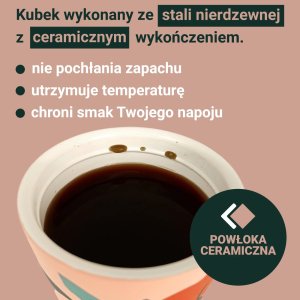 Coffee Format Brązowy kubek termiczny z nadrukiem 350 ml 3