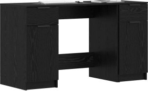 Biurko vidaXL Czarne 133 cm x 50 cm 3