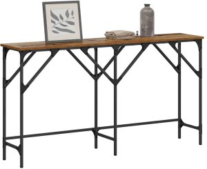 vidaXL Konsola Stare drewno 140 x 29 x 75 cm Materiał drewnopochodny 3