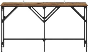 vidaXL Konsola Stare drewno 140 x 29 x 75 cm Materiał drewnopochodny 4