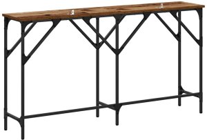 vidaXL Konsola Stare drewno 140 x 29 x 75 cm Materiał drewnopochodny 6