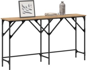 vidaXL Konsola dąb artisan 140 x 29 x 75 cm Materiał drewnopochodny 3