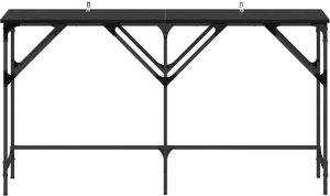 vidaXL Konsola Czarny dąb 140 x 29 x 75 cm Materiał drewnopochodny 4