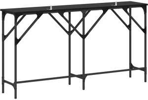 vidaXL Konsola Czarny dąb 140 x 29 x 75 cm Materiał drewnopochodny 6