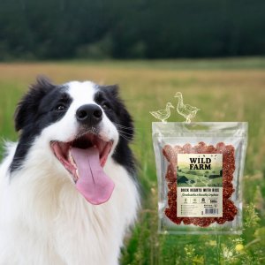 Happy Cat WILD FARM Serduszka z kaczką i ryżem 500g przysmak dla psa 4