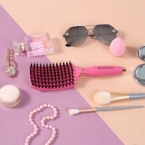 SISTER YOUNG_Ovia Hair Brush szczotka do włosów z włosiem dzika Fuchsia 5