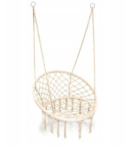 Black Forest Hammock, woven hanging chair 80x60cm ecru 2