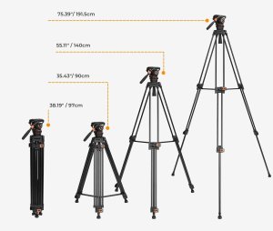 Profesjonalny Statyw Filmowy do Filmowania VIDEO Głowica Olejowa K&F 192cm / KF09.147 5