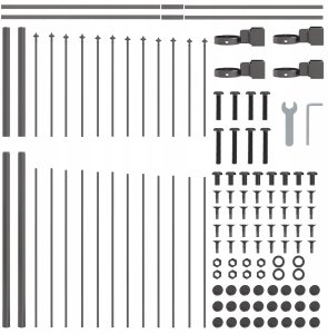 Ogrodzenie Ogrodowe Szary 170 x 150 cm Lumarko! 4
