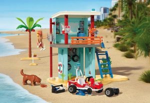 Figurka Playmobil Zestaw z figurkami My Life 71903 Wieża ratownicza i plażowy samochód buggy 2