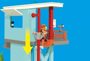 Figurka Playmobil Zestaw z figurkami My Life 71903 Wieża ratownicza i plażowy samochód buggy 3