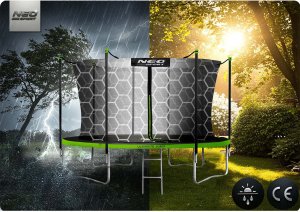 Neo-Sport NeoSport Drabinka do trampoliny 312-435cm 10-14ft 2-stopniowa 4