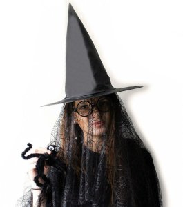 Czapka kapelusz WIEDŹM czarna wiedźma CZAROWNICA andrzejki halloween 790855 2