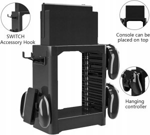 Wielofunkcyjny stojak do przechowywania gier stojak na konsole pady 4