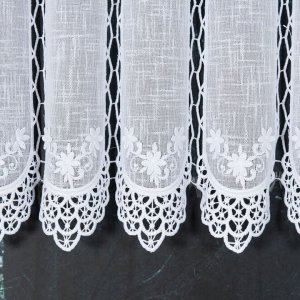 Zazdrostka 015590 - gipiura + materiał z haftem wys-30cm BIAŁA 2