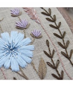 Zestaw Startowy do Nauki Haftowania - Łąka z Cykorią 3