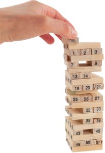 AP64 DREWNIANA GRA CHWIEJĄCA SIĘ WIEŻA TOWARZYSKA GRA KLOCKI DREWNIANE 6