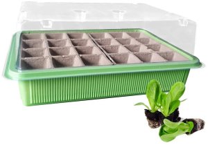 TG71428 MINI SZKLARNIA INSPEKT doniczki torfowe KIEŁKOWNIK ROZSADA 24 komory + taca 12