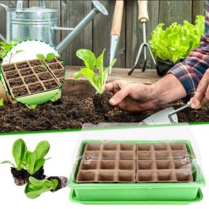 TG71428 MINI SZKLARNIA INSPEKT doniczki torfowe KIEŁKOWNIK ROZSADA 24 komory + taca 3