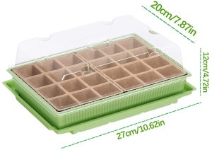 TG71428 MINI SZKLARNIA INSPEKT doniczki torfowe KIEŁKOWNIK ROZSADA 24 komory + taca 4