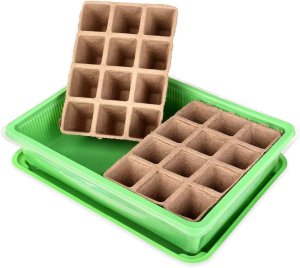 TG71428 MINI SZKLARNIA INSPEKT doniczki torfowe KIEŁKOWNIK ROZSADA 24 komory + taca 8