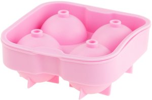 TG56244 FOREMKA FORMA do ogromnych KOSTEK LODU SILIKONOWA KULE 5CM x4 do Whisky 3