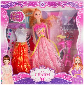 TG71060 LALKA Z AKCESORIAMI GARDEROBA UBRANIA DODATKI LUSTRO KRZESŁO SUSZARKA UBRANIA 14