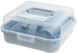 Sferazabawek Zestaw Piknikowy 32 elelementy kubki sztućce pojemnik talerze plastikowe HOB031289 (8694064014305) 11