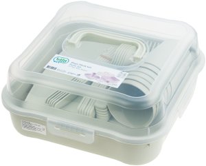 Sferazabawek Zestaw Piknikowy 32 elelementy kubki sztućce pojemnik talerze plastikowe HOB031289 (8694064014305) 12